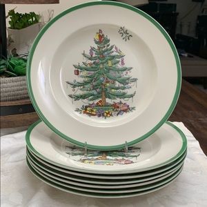 Christmas Spode plates set